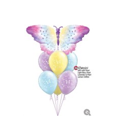 Bukiet 1752 Colorful like a Butterfly! Qualatex #25663 37183-6 43777-2 43778-2 43776-2